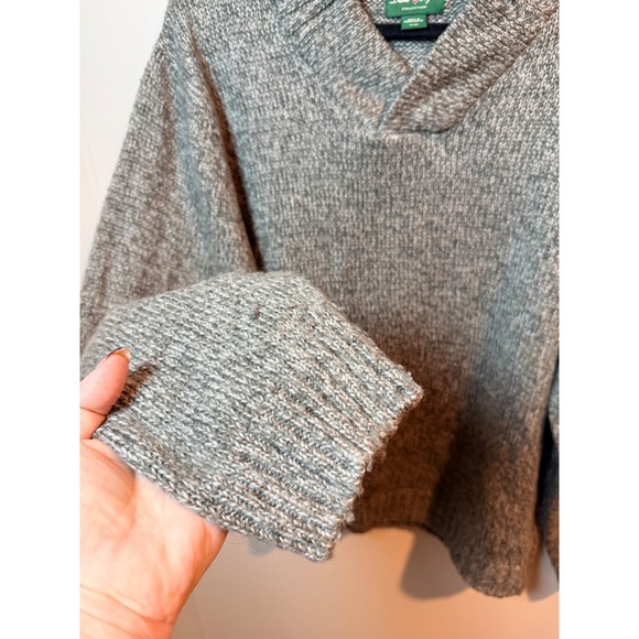 David Taylor Collection Mens XL Gray Speckled Knit V Neck Pullover Sweater - Picture 5 of 7